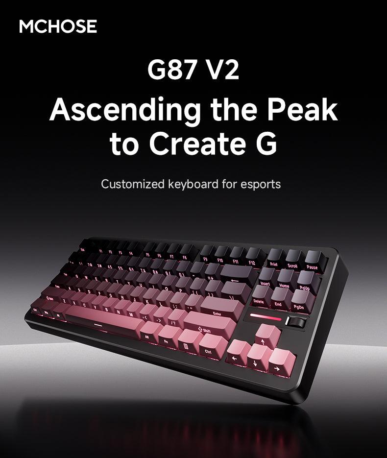Tastatură mecanică MCHOSE G87 V2 TKL Wireless RGB