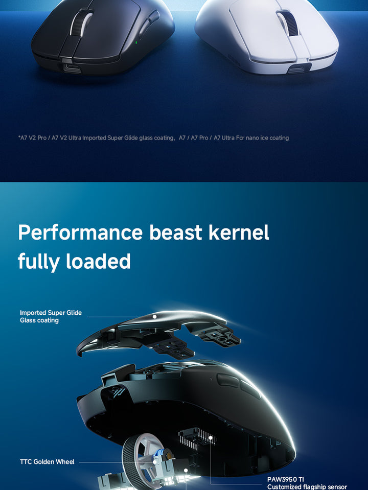 Mouse gaming wireless MCHOSE A7 V2 Ultra 8K