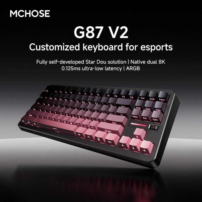 Tastatură mecanică MCHOSE G87 V2 TKL Wireless RGB