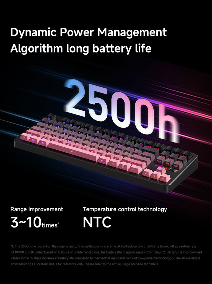 Tastatură mecanică MCHOSE G87 V2 TKL Wireless RGB