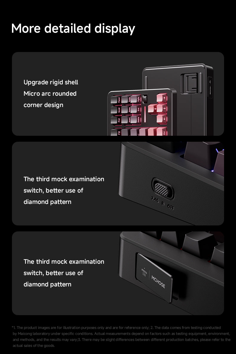 Tastatură mecanică MCHOSE G87 V2 TKL Wireless RGB