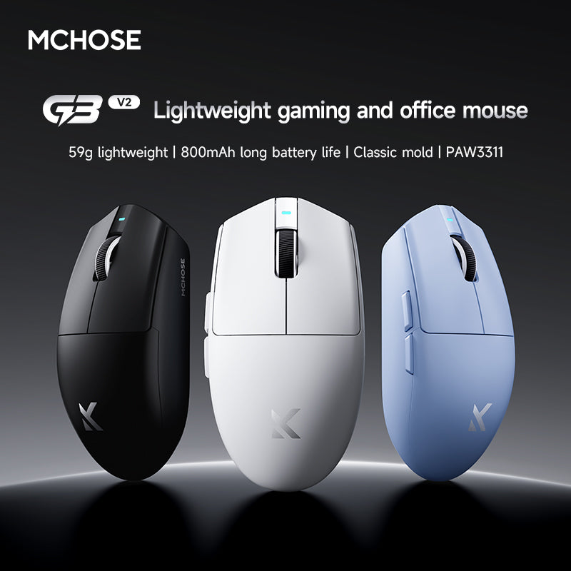 Mouse gaming MCHOSE G3 V2 Wireless – Ultralight, RGB