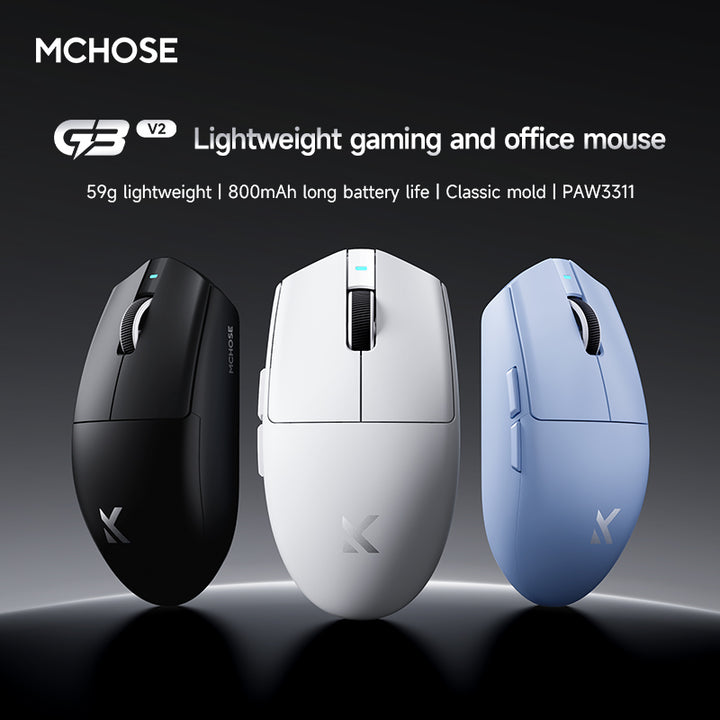 Mouse gaming MCHOSE G3 V2 Wireless – Ultralight, RGB