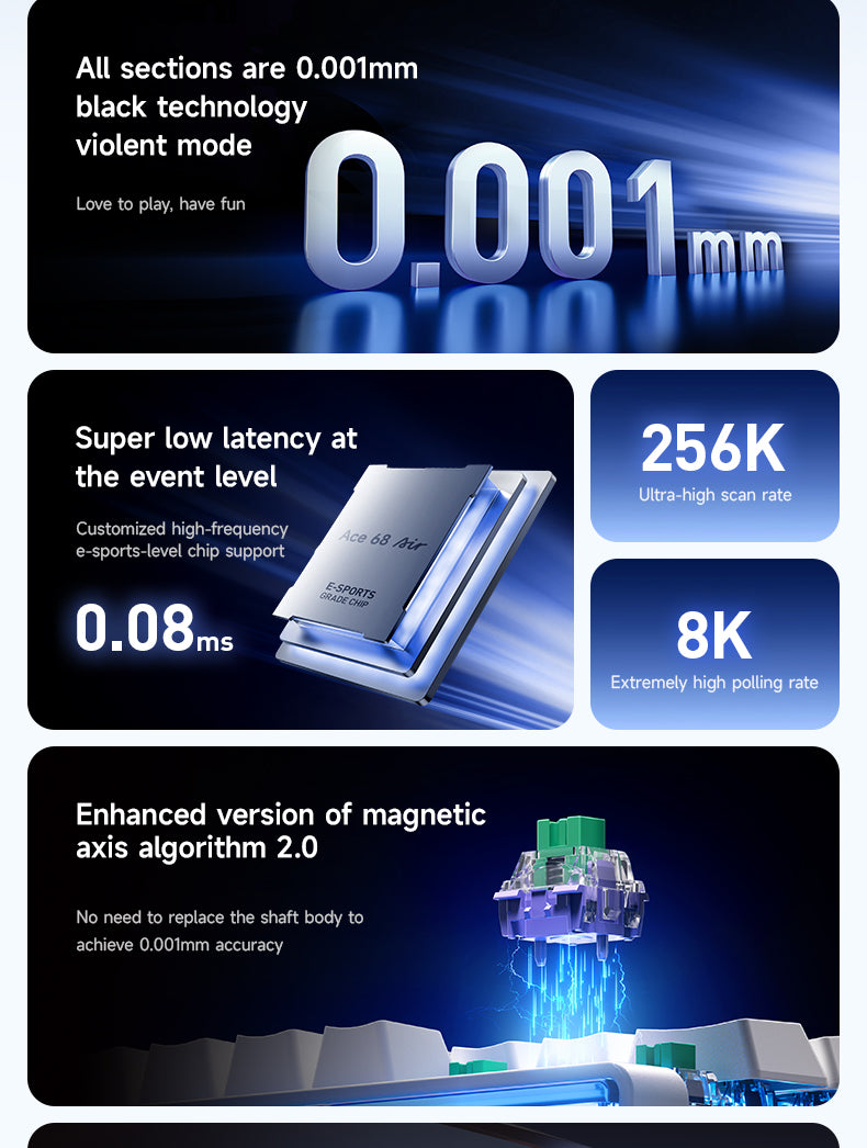 Tastatură mecanică MCHOSE ACE68 Air 8K Magnetic