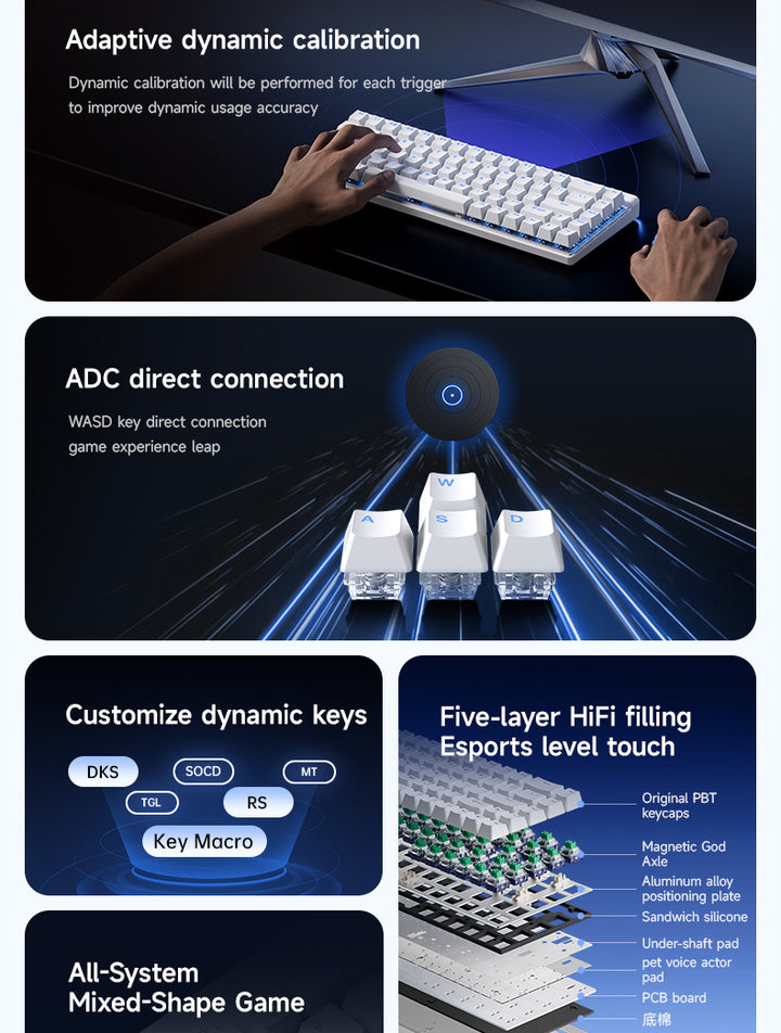 Tastatură mecanică MCHOSE ACE68 Air 8K Magnetic