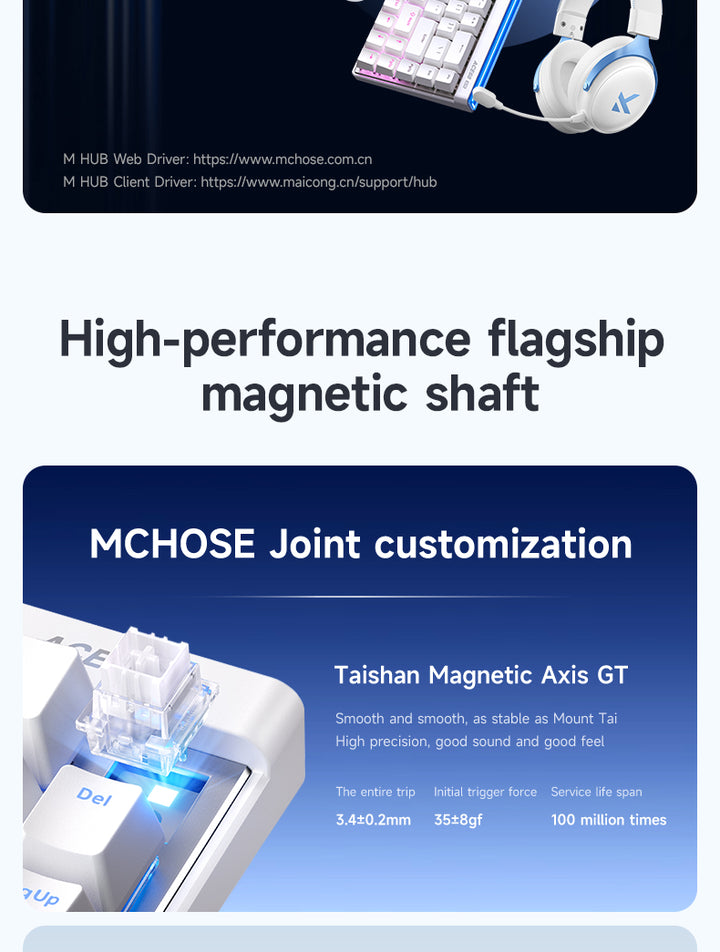 Tastatură mecanică MCHOSE ACE68 Air 8K Magnetic