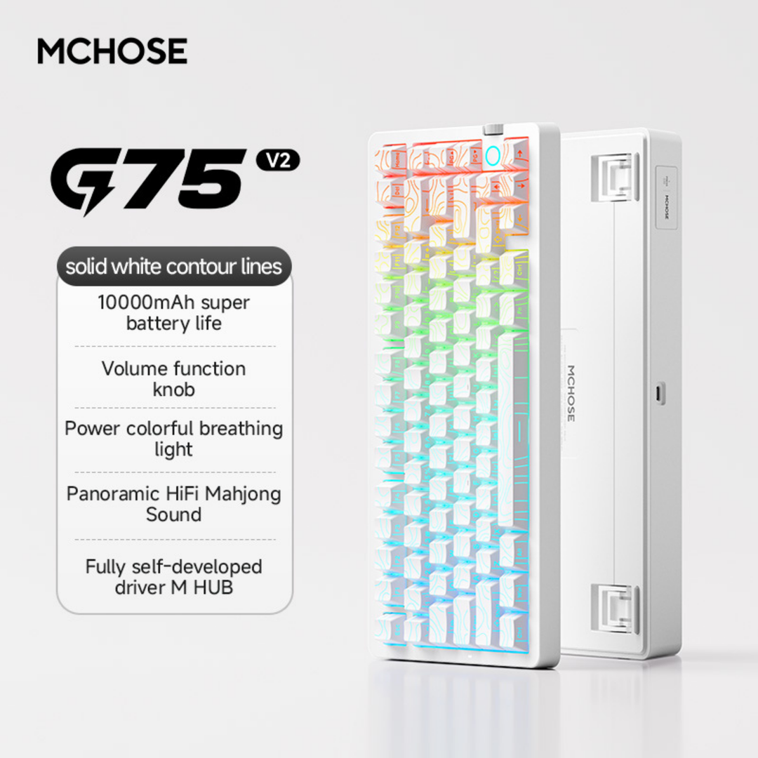 Tastatură mecanică wireless MCHOSE G75 V2  RGB