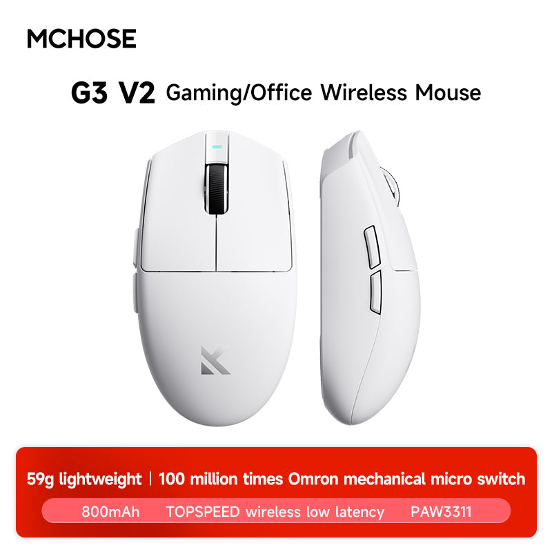 Mouse gaming MCHOSE G3 V2 Wireless – Ultralight, RGB