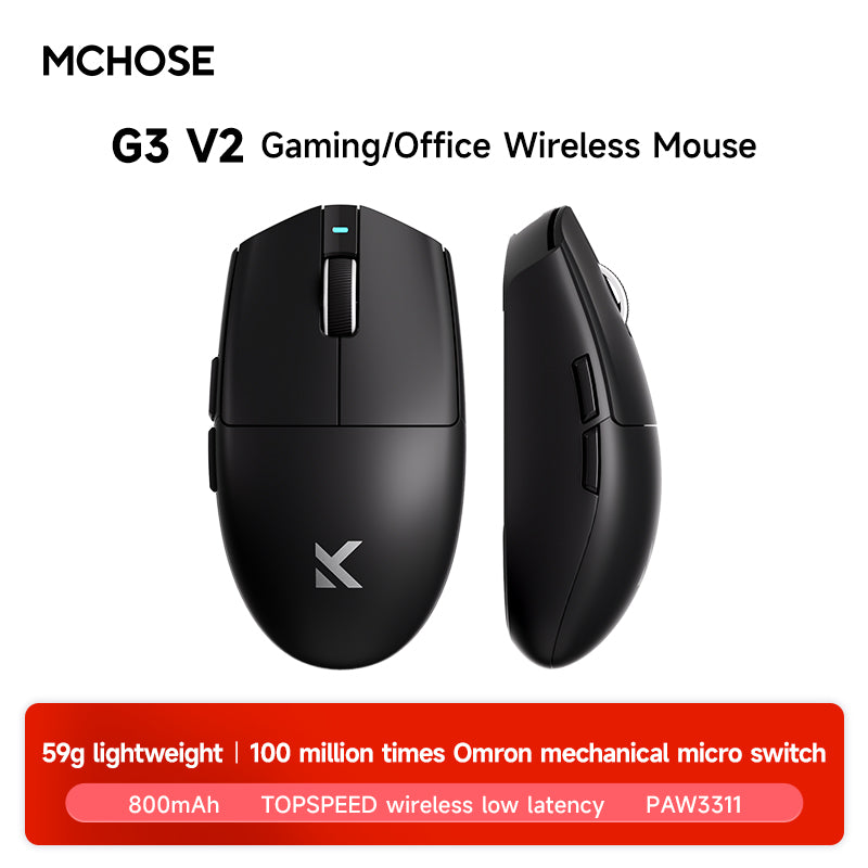 Mouse gaming MCHOSE G3 V2 Wireless – Ultralight, RGB