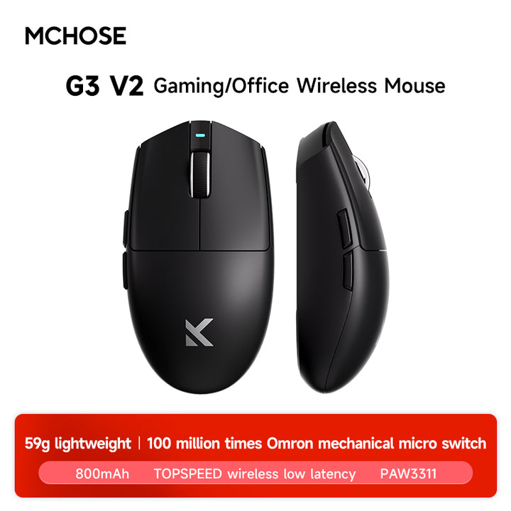 Mouse gaming MCHOSE G3 V2 Wireless – Ultralight, RGB