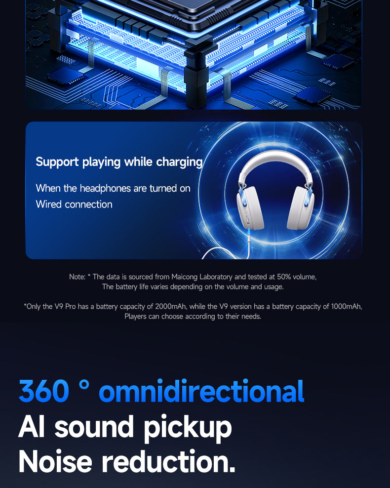 Căști MCHOSE V9 Pro Gaming Wireless
