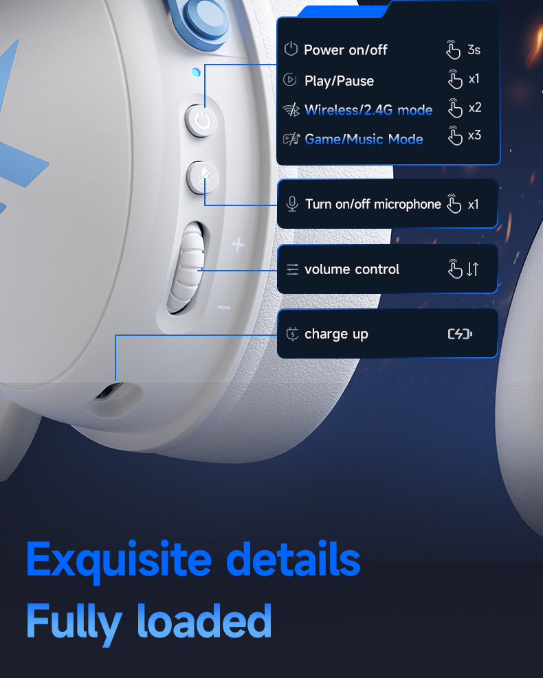 Căști MCHOSE V9 Pro Gaming Wireless