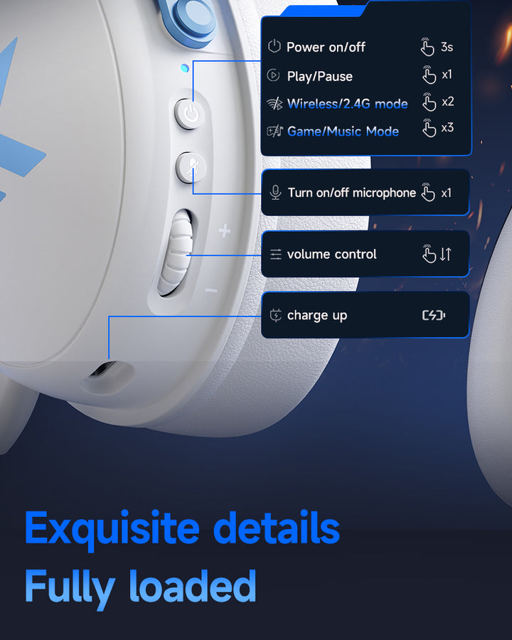 Căști MCHOSE V9 Pro Gaming Wireless