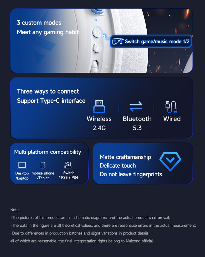Căști MCHOSE V9 Pro Gaming Wireless