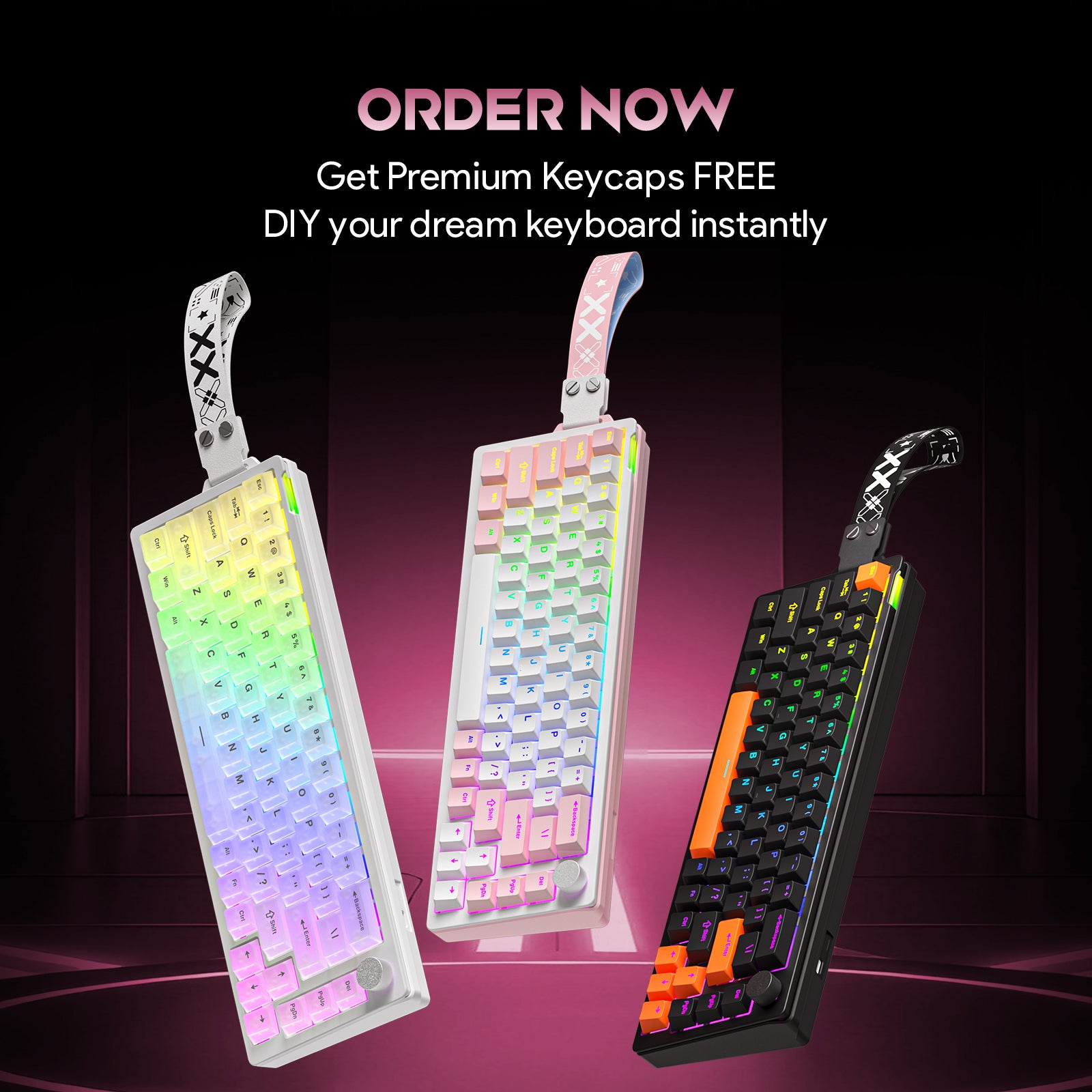 Tastatură mecanică FuryCube V68 RGB Knob – LUNIVISION SRL
