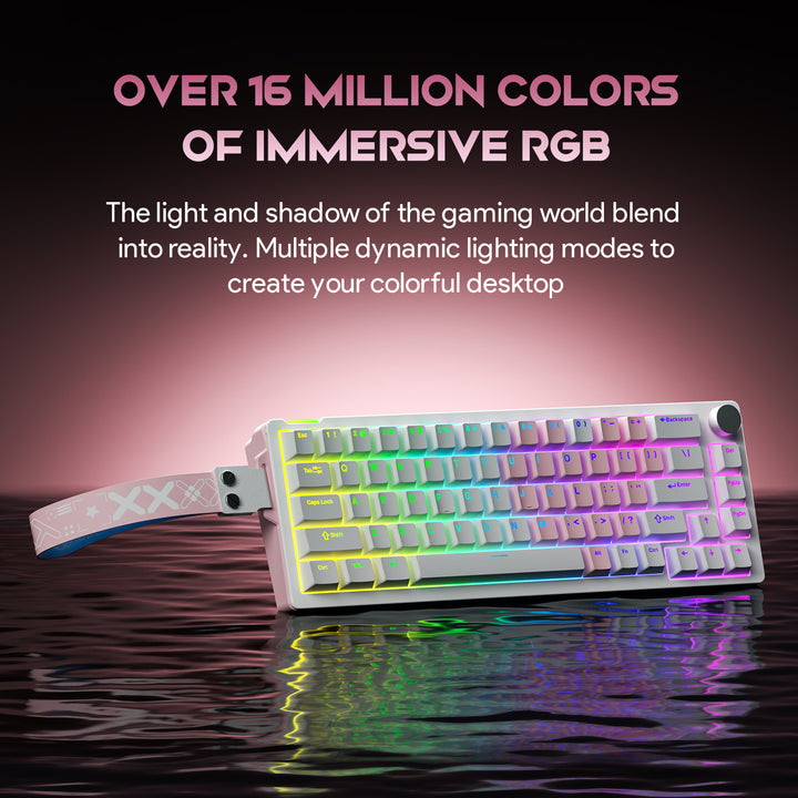 Tastatură mecanică FuryCube V68 RGB Knob