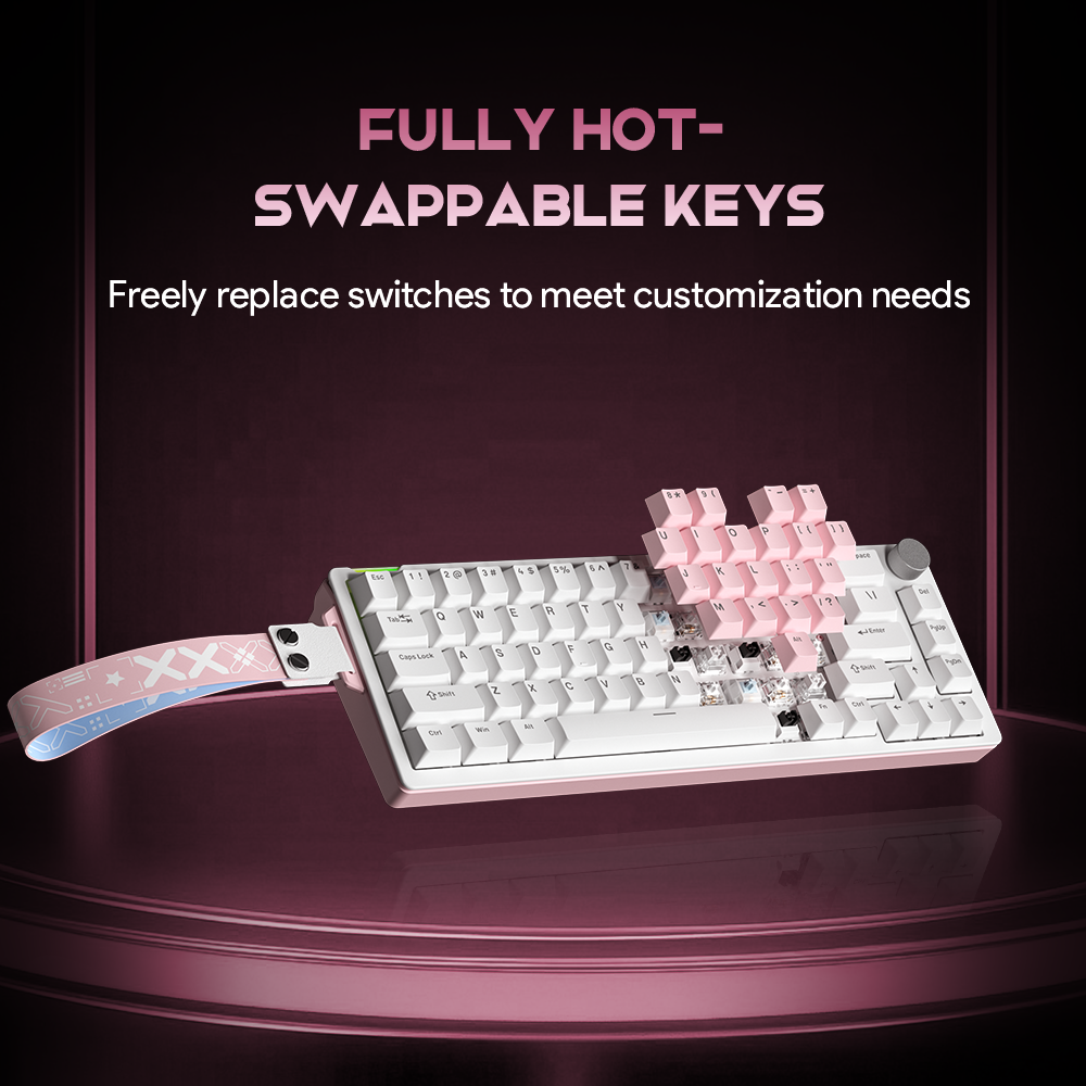 Tastatură mecanică FuryCube V68 RGB Knob